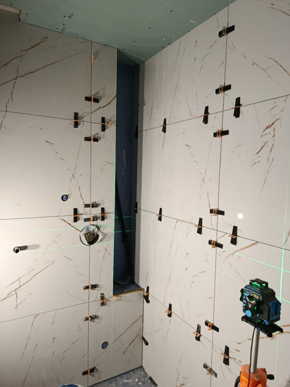 Bathroom wall tiling
